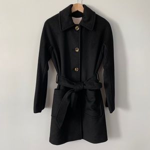 Gal Meets Glam Black Wool Coat NWT